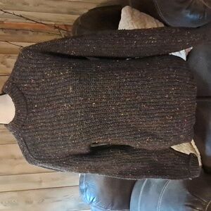 Sierra Heavyweight Fishermqn Wool Knit Casual Sweater Size M Basic Fall Preowned